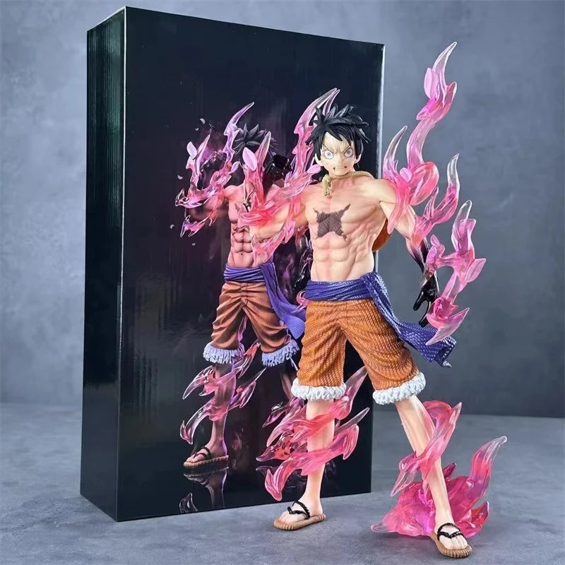 24Cm One Piece Luffy Anime Figures Monkey D. Luffy Flowing Cherry Action Figures PVC Anime Collection Model Doll Toys Kid Gifts