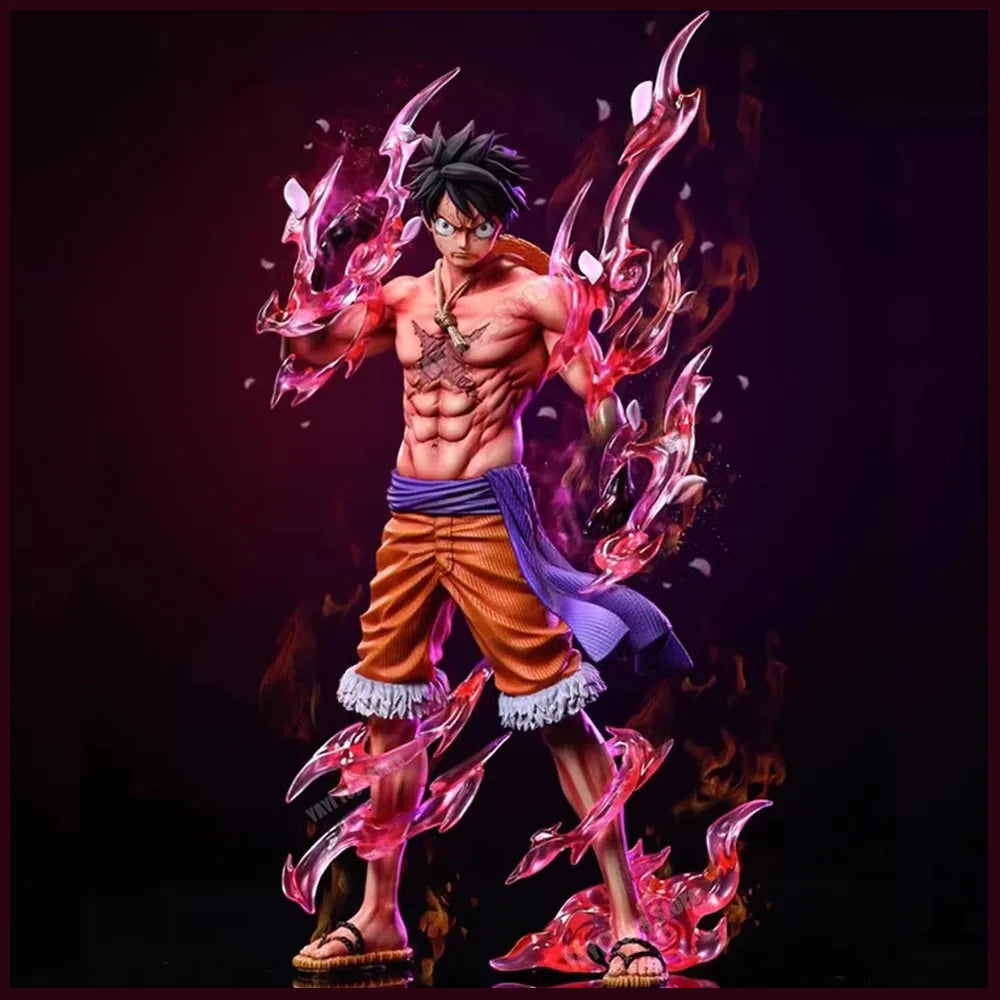 24Cm One Piece Luffy Anime Figures Monkey D. Luffy Flowing Cherry Action Figures PVC Anime Collection Model Doll Toys Kid Gifts