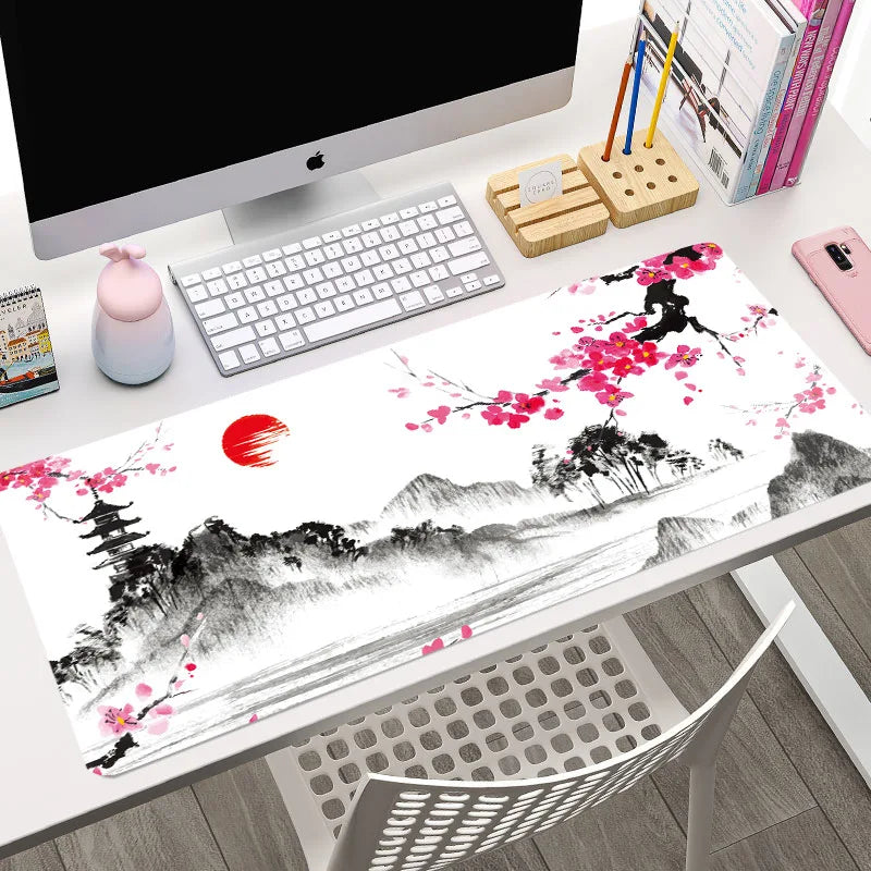 Hot Selling Japanese Sakura Customised Large Size Super Non-Slip Rubber Mouse Pad