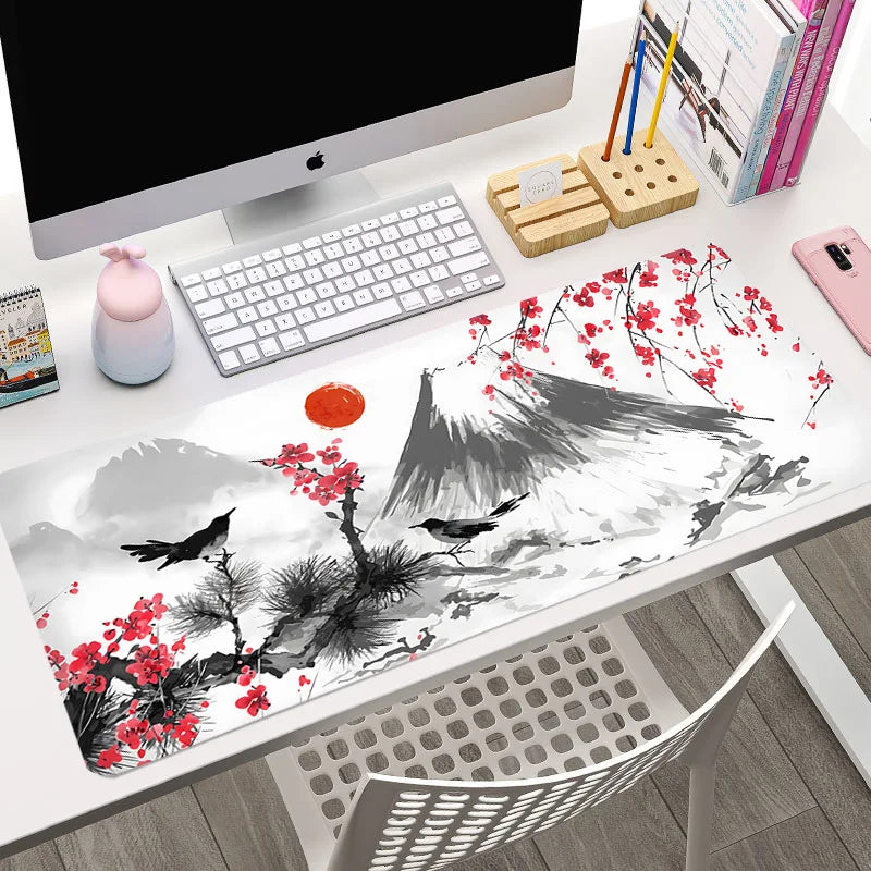 Hot Selling Japanese Sakura Customised Large Size Super Non-Slip Rubber Mouse Pad