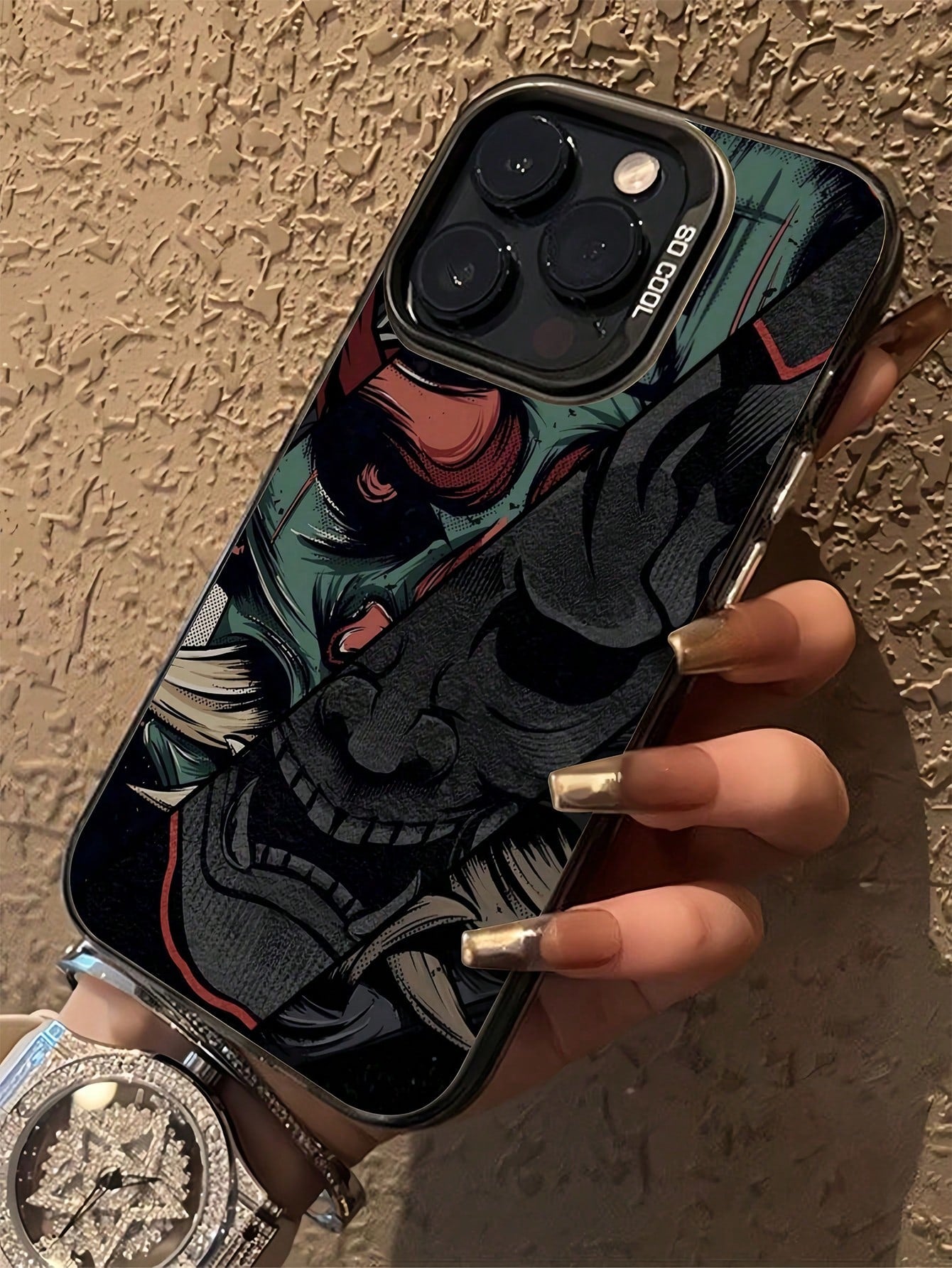 1Pc Black Anime Cartoon Pattern TPU Shockproof Phone Case Compatible with Iphone Apple 16, 15, 14, 13, 12, 11 Pro Max Waterproof Anti-Fall Scratch Resistant