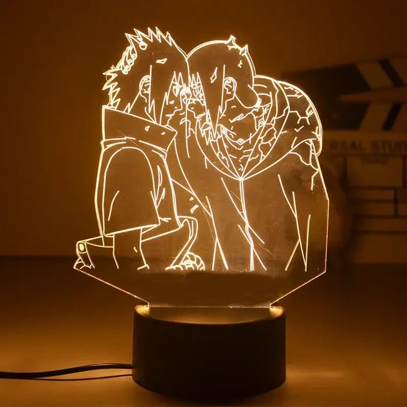 Naruto Anime Action Figures Night Light Manga Boruto Itachi Akatsuki Bedroom Lamp Children Uzumaki Namikaze Minato Gift Toys
