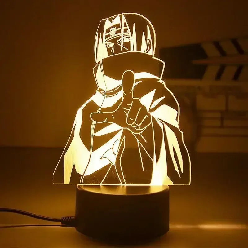Naruto Anime Action Figures Night Light Manga Boruto Itachi Akatsuki Bedroom Lamp Children Uzumaki Namikaze Minato Gift Toys