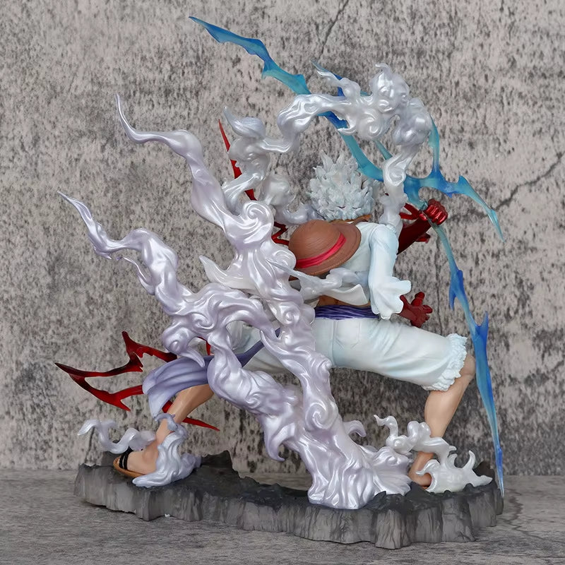 25Cm One Piece Raiden Five Gear Nica Lightning Luffy Action Figure Model Statue Doll Toys Collection Decoration Model Toys Gift