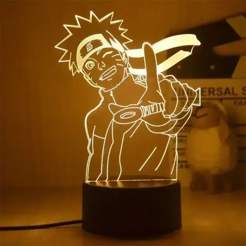 Naruto Anime Action Figures Night Light Manga Boruto Itachi Akatsuki Bedroom Lamp Children Uzumaki Namikaze Minato Gift Toys