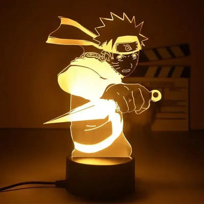 Naruto Anime Action Figures Night Light Manga Boruto Itachi Akatsuki Bedroom Lamp Children Uzumaki Namikaze Minato Gift Toys
