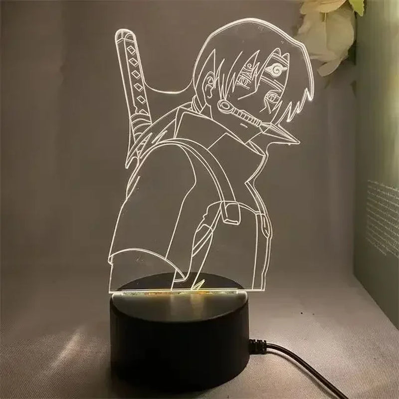 Naruto Anime Action Figures Night Light Manga Boruto Itachi Akatsuki Bedroom Lamp Children Uzumaki Namikaze Minato Gift Toys