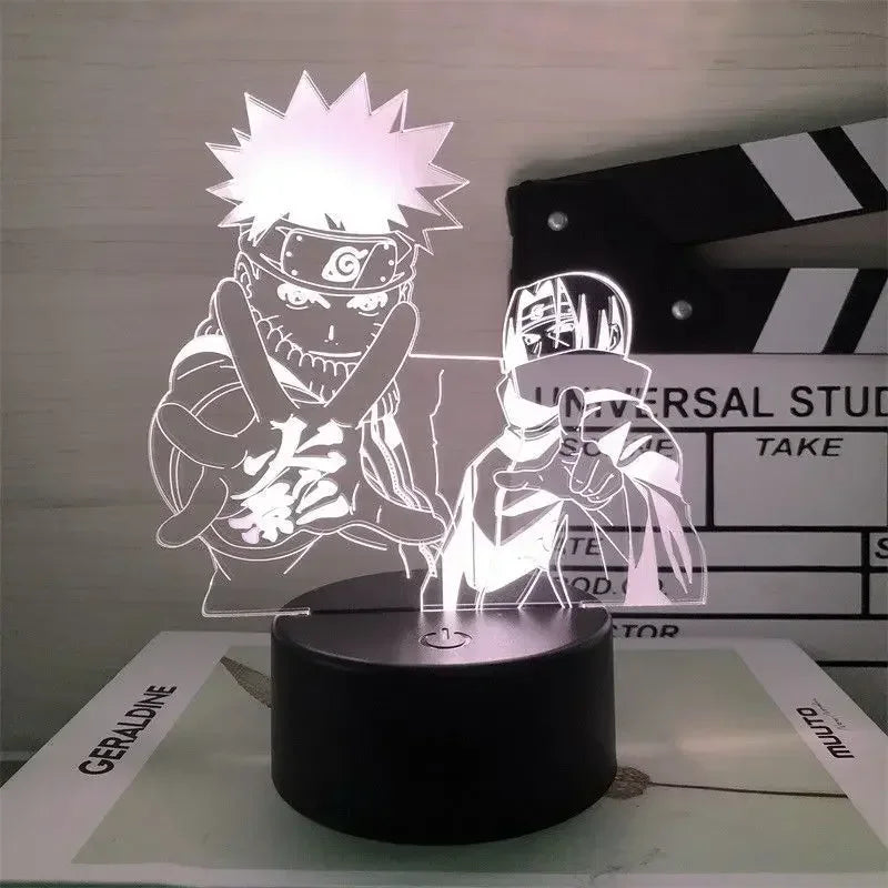 Naruto Anime Action Figures Night Light Manga Boruto Itachi Akatsuki Bedroom Lamp Children Uzumaki Namikaze Minato Gift Toys