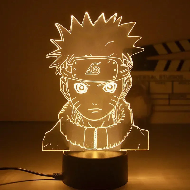 Naruto Anime Action Figures Night Light Manga Boruto Itachi Akatsuki Bedroom Lamp Children Uzumaki Namikaze Minato Gift Toys