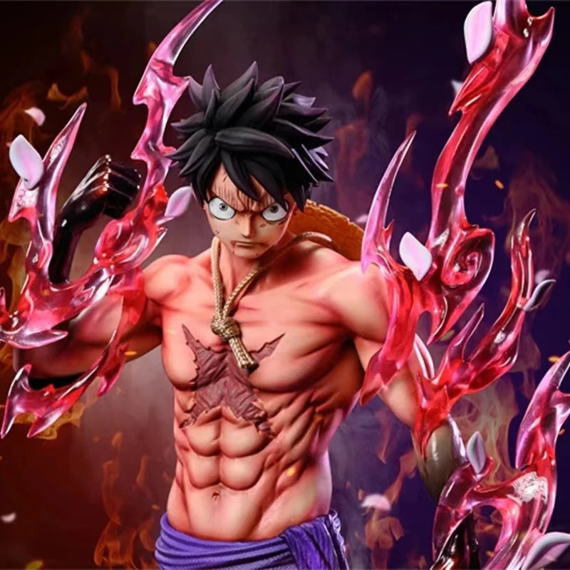 24Cm One Piece Luffy Anime Figures Monkey D. Luffy Flowing Cherry Action Figures PVC Anime Collection Model Doll Toys Kid Gifts