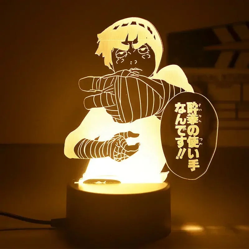 Naruto Anime Action Figures Night Light Manga Boruto Itachi Akatsuki Bedroom Lamp Children Uzumaki Namikaze Minato Gift Toys