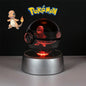 Pokemon 3D Crystal Ball Figure Toys Pokeball Mimikyu Bulbasaur Umbreon Pikachu Gengar Sprigatito Model with Led Light Base Dolls