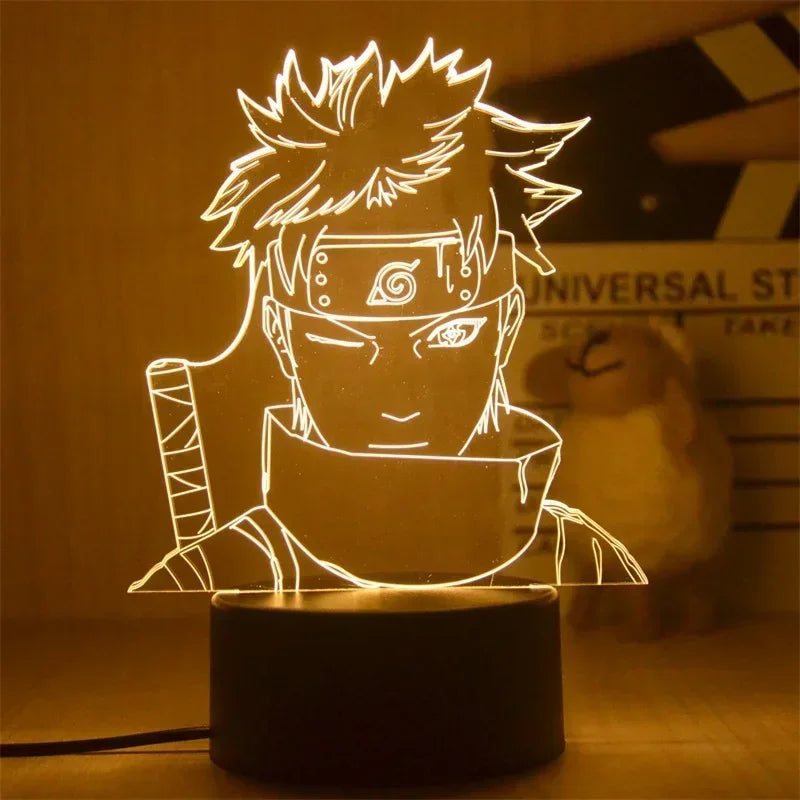 Naruto Anime Action Figures Night Light Manga Boruto Itachi Akatsuki Bedroom Lamp Children Uzumaki Namikaze Minato Gift Toys