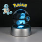 Pokemon 3D Crystal Ball Figure Toys Pokeball Mimikyu Bulbasaur Umbreon Pikachu Gengar Sprigatito Model with Led Light Base Dolls