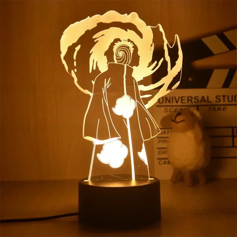 Naruto Anime Action Figures Night Light Manga Boruto Itachi Akatsuki Bedroom Lamp Children Uzumaki Namikaze Minato Gift Toys